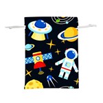 Space Seamless Pattern Lightweight Drawstring Pouch (M)