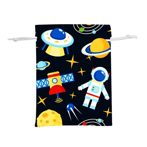 Space Seamless Pattern Lightweight Drawstring Pouch (L) from ArtsNow.com Front