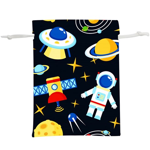 Space Seamless Pattern Lightweight Drawstring Pouch (XL) from ArtsNow.com Front