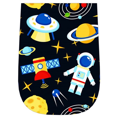 Space Seamless Pattern Wristlet Pouch Bag (Small) from ArtsNow.com Left Side