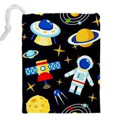 Space Seamless Pattern Drawstring Pouch (5XL) from ArtsNow.com Back