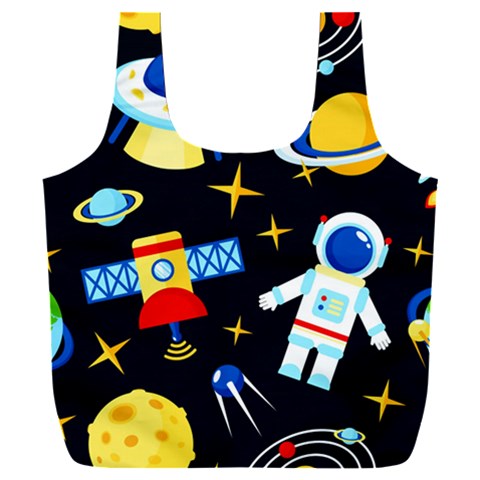 Space Seamless Pattern Full Print Recycle Bag (XXL) from ArtsNow.com Front