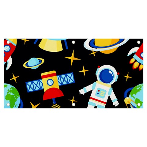 Space Seamless Pattern Banner and Sign 4  x 2  from ArtsNow.com Front