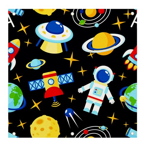 Space Seamless Pattern Banner and Sign 4  x 4  from ArtsNow.com Front