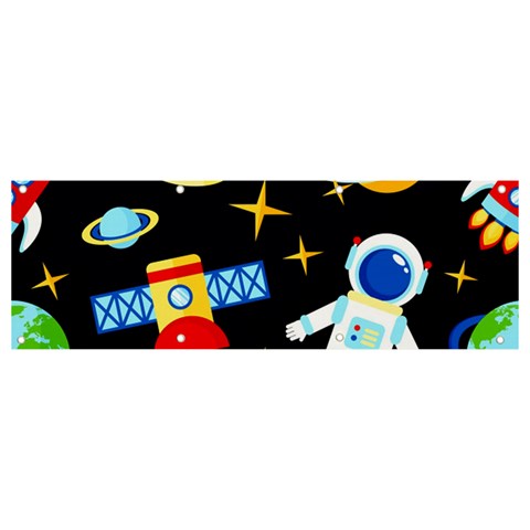 Space Seamless Pattern Banner and Sign 9  x 3  from ArtsNow.com Front