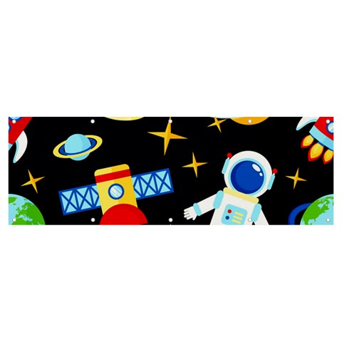Space Seamless Pattern Banner and Sign 12  x 4  from ArtsNow.com Front