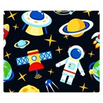 Space Seamless Pattern Premium Plush Fleece Blanket (Small)