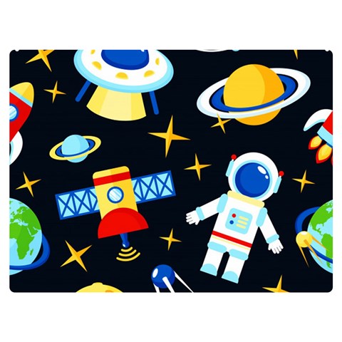 Space Seamless Pattern Two Sides Premium Plush Fleece Blanket (Extra Small) from ArtsNow.com 40 x30  Blanket Front