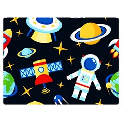 Space Seamless Pattern Two Sides Premium Plush Fleece Blanket (Extra Small) from ArtsNow.com 40 x30  Blanket Back