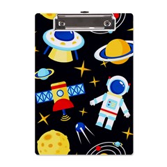 Space Seamless Pattern A5 Acrylic Clipboard from ArtsNow.com Front