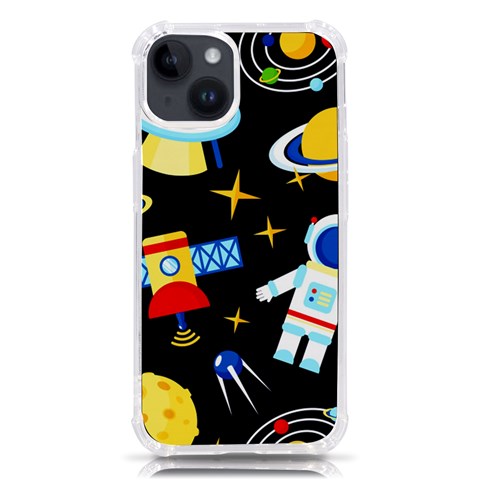 Space Seamless Pattern iPhone 14 TPU UV Print Case from ArtsNow.com Front