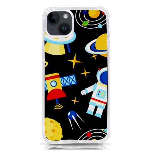 Space Seamless Pattern iPhone 14 Plus TPU UV Print Case from ArtsNow.com Front