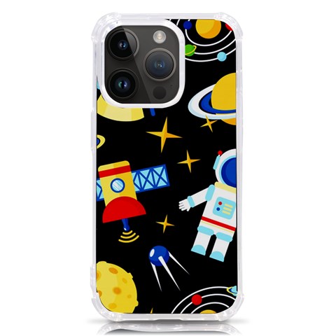 Space Seamless Pattern iPhone 14 Pro TPU UV Print Case from ArtsNow.com Front