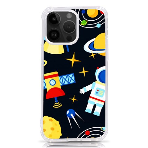 Space Seamless Pattern iPhone 14 Pro Max TPU UV Print Case from ArtsNow.com Front