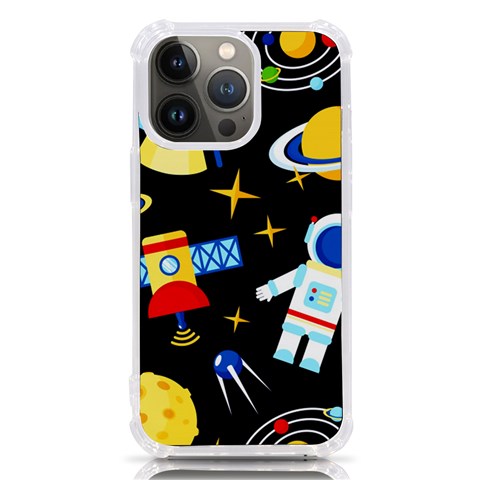 Space Seamless Pattern iPhone 13 Pro TPU UV Print Case from ArtsNow.com Front