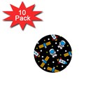 Seamless-adventure-space-vector-pattern-background 1  Mini Buttons (10 pack) 