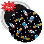 Seamless-adventure-space-vector-pattern-background 3  Magnets (10 pack) 