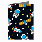 Seamless-adventure-space-vector-pattern-background Greeting Cards (Pkg of 8)