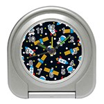 Seamless-adventure-space-vector-pattern-background Travel Alarm Clock