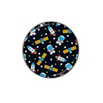 Seamless-adventure-space-vector-pattern-background Hat Clip Ball Marker (4 pack)