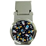 Seamless-adventure-space-vector-pattern-background Money Clip Watches