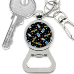 Seamless-adventure-space-vector-pattern-background Bottle Opener Key Chain