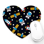 Seamless-adventure-space-vector-pattern-background Heart Mousepad