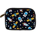 Seamless-adventure-space-vector-pattern-background Digital Camera Leather Case