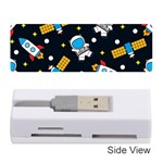 Seamless-adventure-space-vector-pattern-background Memory Card Reader (Stick)