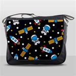 Seamless-adventure-space-vector-pattern-background Messenger Bag