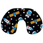 Seamless-adventure-space-vector-pattern-background Travel Neck Pillow