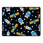 Seamless-adventure-space-vector-pattern-background Two Sides Fleece Blanket (Small)