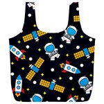 Seamless-adventure-space-vector-pattern-background Full Print Recycle Bag (XL)