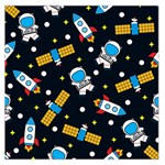 Seamless-adventure-space-vector-pattern-background Square Satin Scarf (36  x 36 )