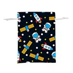 Seamless-adventure-space-vector-pattern-background Lightweight Drawstring Pouch (M)