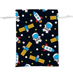 Seamless-adventure-space-vector-pattern-background Lightweight Drawstring Pouch (XL)