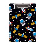 Seamless-adventure-space-vector-pattern-background A5 Acrylic Clipboard