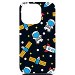 Seamless-adventure-space-vector-pattern-background iPhone 14 Pro Black UV Print Case