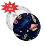 Seamless-pattern-with-funny-aliens-cat-galaxy 2.25  Buttons (100 pack) 