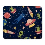 Seamless-pattern-with-funny-aliens-cat-galaxy Large Mousepad