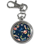 Seamless-pattern-with-funny-aliens-cat-galaxy Key Chain Watches