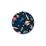 Seamless-pattern-with-funny-aliens-cat-galaxy Golf Ball Marker (4 pack)