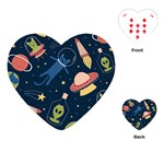 Seamless-pattern-with-funny-aliens-cat-galaxy Playing Cards Single Design (Heart)