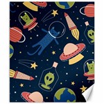 Seamless-pattern-with-funny-aliens-cat-galaxy Canvas 8  x 10 