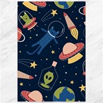 Seamless-pattern-with-funny-aliens-cat-galaxy Canvas 12  x 18 