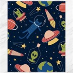 Seamless-pattern-with-funny-aliens-cat-galaxy Canvas 11  x 14 