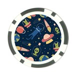 Seamless-pattern-with-funny-aliens-cat-galaxy Poker Chip Card Guard