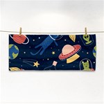 Seamless-pattern-with-funny-aliens-cat-galaxy Hand Towel