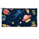 Seamless-pattern-with-funny-aliens-cat-galaxy Pencil Case