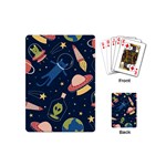 Seamless-pattern-with-funny-aliens-cat-galaxy Playing Cards Single Design (Mini)